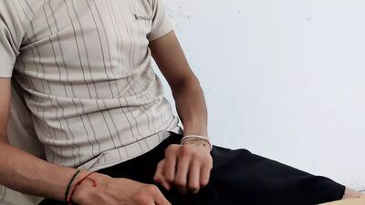 Young amateur MASTURBATES HIS COCK