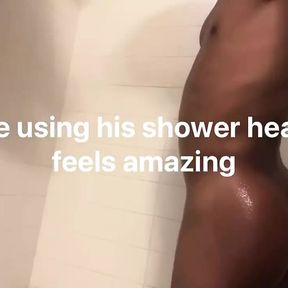 Onlyfans model twink femboy ezra_kyle25 exposes big black ass in shower