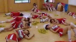 Time Stopping Kinky Coach Naughty Games with Cheerleaders