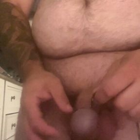 Removing swimsuit and Finally untying my cock and balls filmed at 22.05