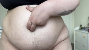 Hairy BBW Belly Worship + Bellybutton Play