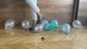 MATURE LADY POPPING BALLOONS IN HIGH HEELS - MOV Mobile Version