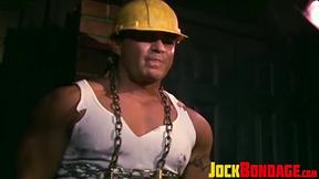 ”Tatted man in outfit cant release himself from chains”