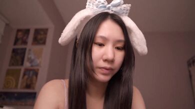 Asian Bunny Girl ASMR Sips Through Cosplay Soles