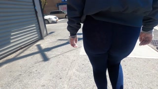 Quaratine errand run with wife in see through leggings and see thru shirt
