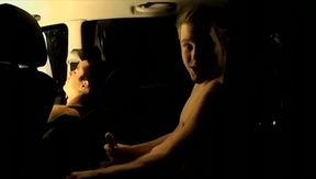 Straight Guys Masturbate In Car And Cum In Public
