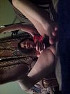 Feet pressed hard in seductive anal push
