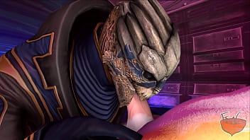 Garrus gives Fox a nice blowjob