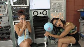 Channy and Kira Blow a Clown Figurine Balloon (MP4 720p)