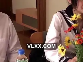 Hot Japanese Student and Teacher Engage in Steamy Bedroom Action