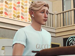 SIMS 4 - Str8 Chap Unintentionally Bangs Homosexual Twink