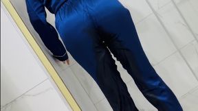 Peeing in silk pajamas and getting wet in shower