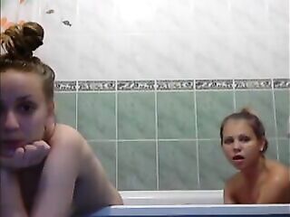 Russian teens are having a washroom jointly and making a short episode just for joy