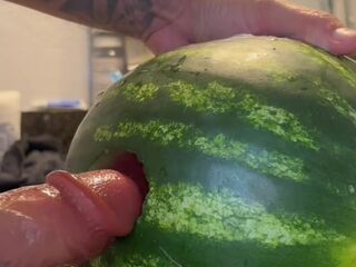 Screwing watermelon ,large dong,love sex