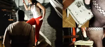 Trampling on Slaves Cock