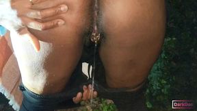 the kinky slut queen  dark dea  in peeing outdoor compilation