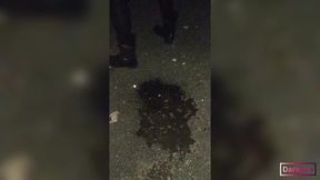 the kinky slut queen  dark dea  in peeing outdoor compilation