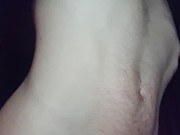 Deep Double Dildo Fuck, Belly Bulging then shoving my balls into my own ass