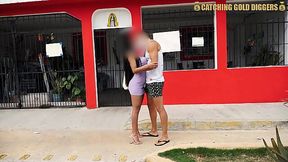 Latina Beauty Bends Over for Hung White Guy