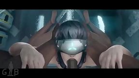 Slayed GB gets pounded in her ass