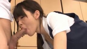 Hikaru Ayuhara Japanese doll is hot and cute sucking cock