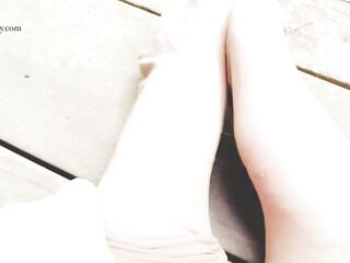 Nylons, feet, and rain sounds outside!