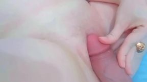 Pink pussy squirted then creampie loaded till it explodes
