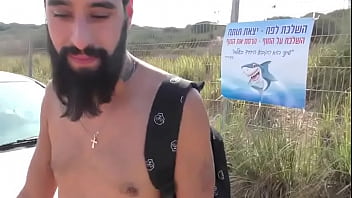 An Israeli man sucks a cock in public