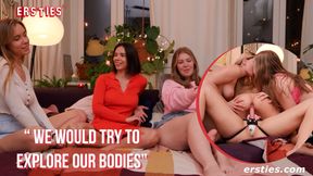 Ersties  - 4 Sexy Babes Have Lesbian Strapon Sex