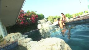 Latina Babe Got Her Pussy Fucked Rammed by the Pool