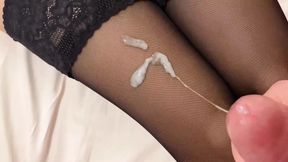 Compilation of Amateur Cumshots on Pussy, Legs in Pantyhose, Ass. Close-up