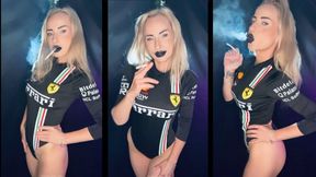 Ferrari goddess smokes marlboro 100