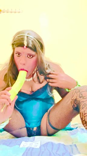 Desi tgirl Verronika69 Desi Bottle Gourd Ass Insertion Blowjob Ride XXX