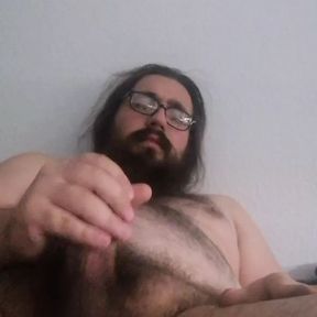 Young fat bear fucks himself with his toy, talks about getting fatter and cums