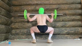 the sexy guy works out