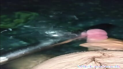 a masturbation at 4 o'clock in the morning at a dinox bar at the pub in Eforie Nord an ejaculation on the stainless bar 2 times
