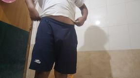 Apni madam ki chaddi aur brown pahan ke sex karne lage