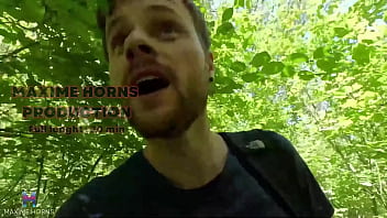 Steamy Forest Hookup with a Hiker: Raw Blowjob and cum eater Passion