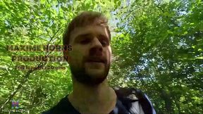 Steamy Forest Hookup with a Hiker: Raw Blowjob and cum eater Passion