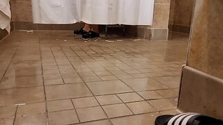 Amateur hunk caught outdoors giving his first big cock blowjob!