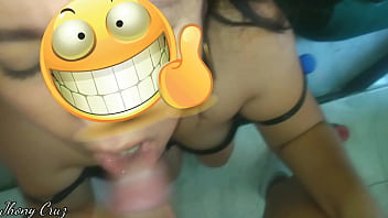 teen slut eating cum