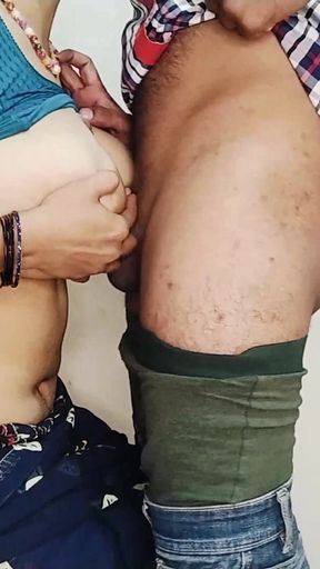 Step Mom Sucked Sons Erect Cock Then School Going Son Fucked Her in Doggy Style