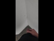Trans girl sneaky play on public stairs