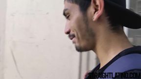 Barebacked Latino has wild pickup sex and gets a facial