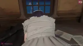 Sensual night with anime star Fern in 3D animation