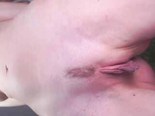 Close up pulling my lengthy hot snatch lips with my landing disrobe willing to be licked