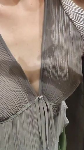 Stunning moment from "Try On Haul Transparent Clothes, Completely See-Through. At The Mall. See on me in the fitting room -"