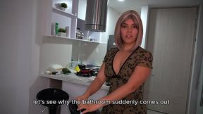 MILF stepmom comes home horny and uses her stepson