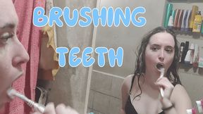 Brushing your teeth