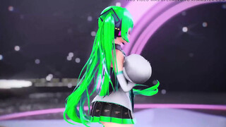 Hatsune Miku Huge Boobs Undress Dance Hentai Vocaloid Bibbidiba Song Mmd 3D Green Hair Color Edit Smixix
